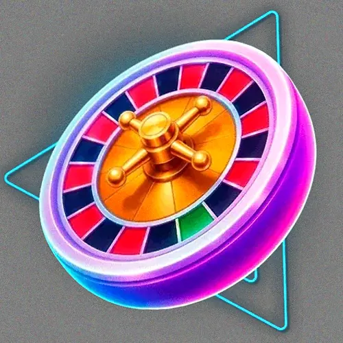 Neon roulette wheel