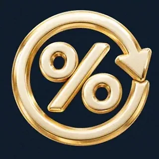 Gold percent symbol — Sydspin