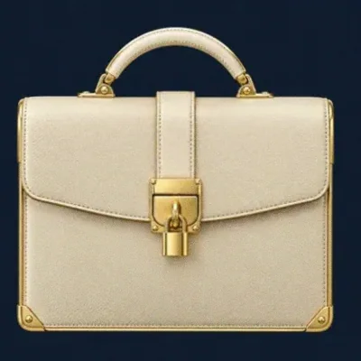 Locked leather briefcase — Sydspin